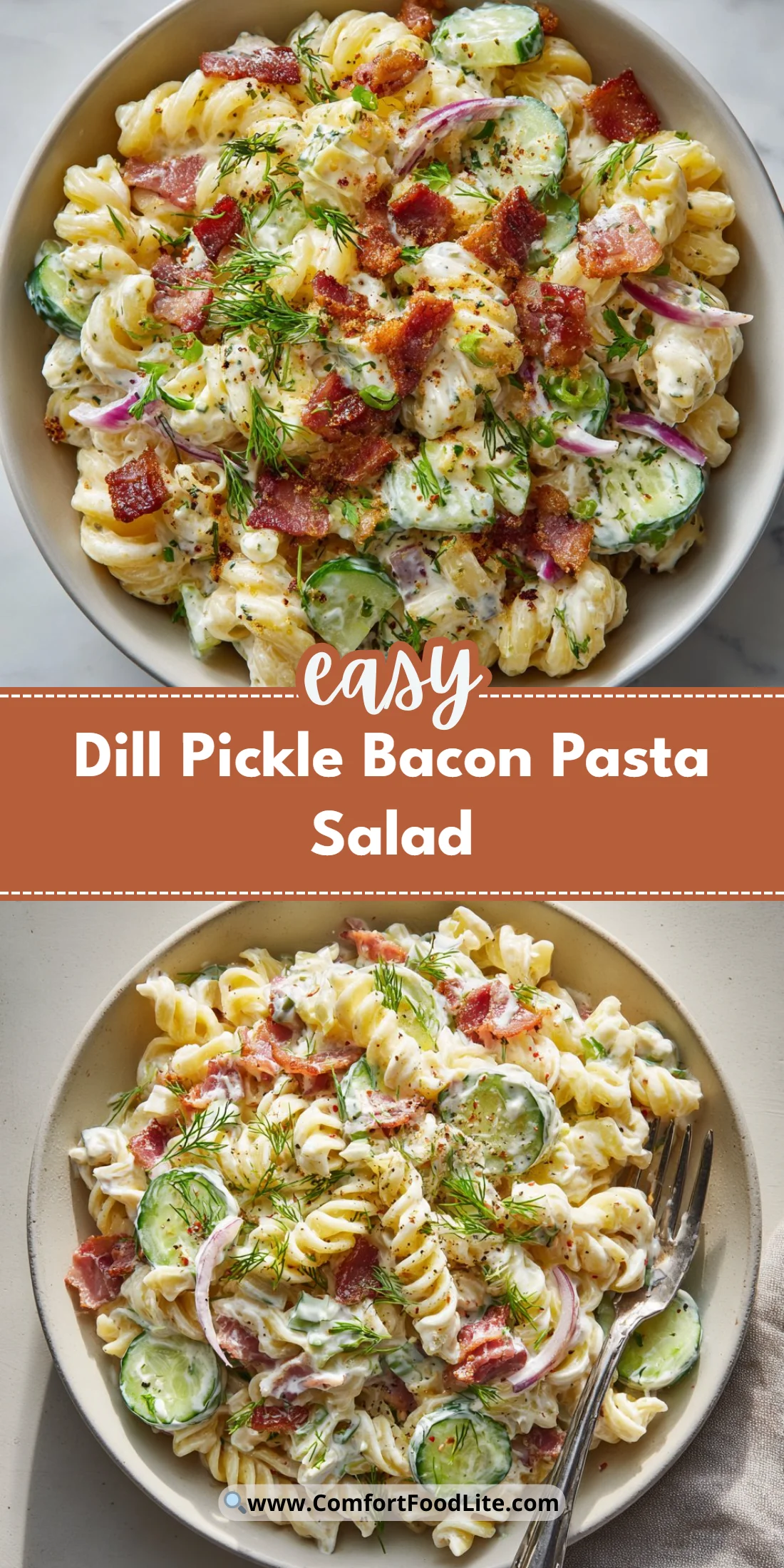 Dill Pickle Bacon Pasta Salad