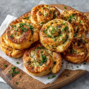 Easiest party appetizer: delicious puff pastry pinwheels ready to serve.