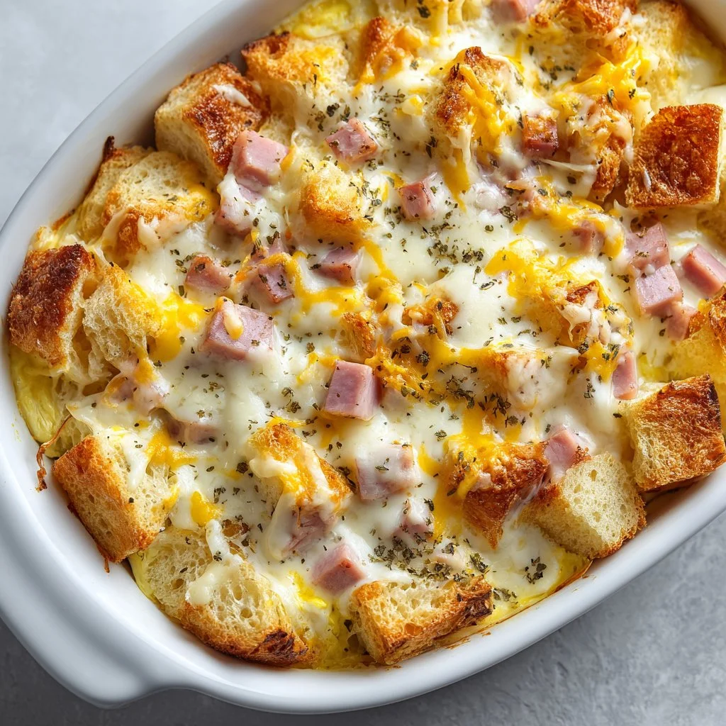 Easy classic Easter dinner casserole in a baking dish, perfect for family gatherings