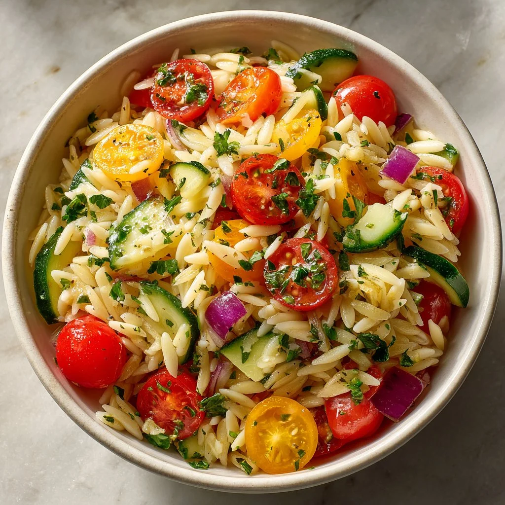 Easy Spring Orzo Pasta Salad
