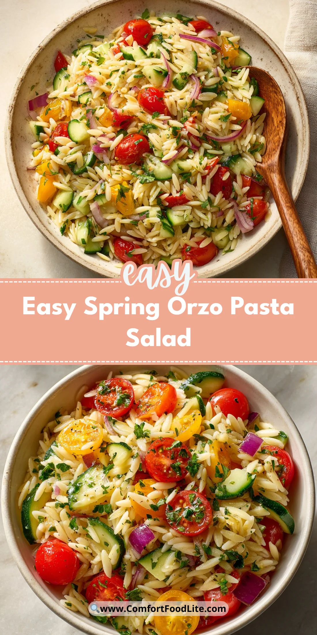 Easy Spring Orzo Pasta Salad
