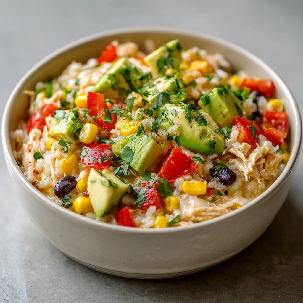 Easy Street Corn Chicken Bowl featuring grilled chicken and fresh corn