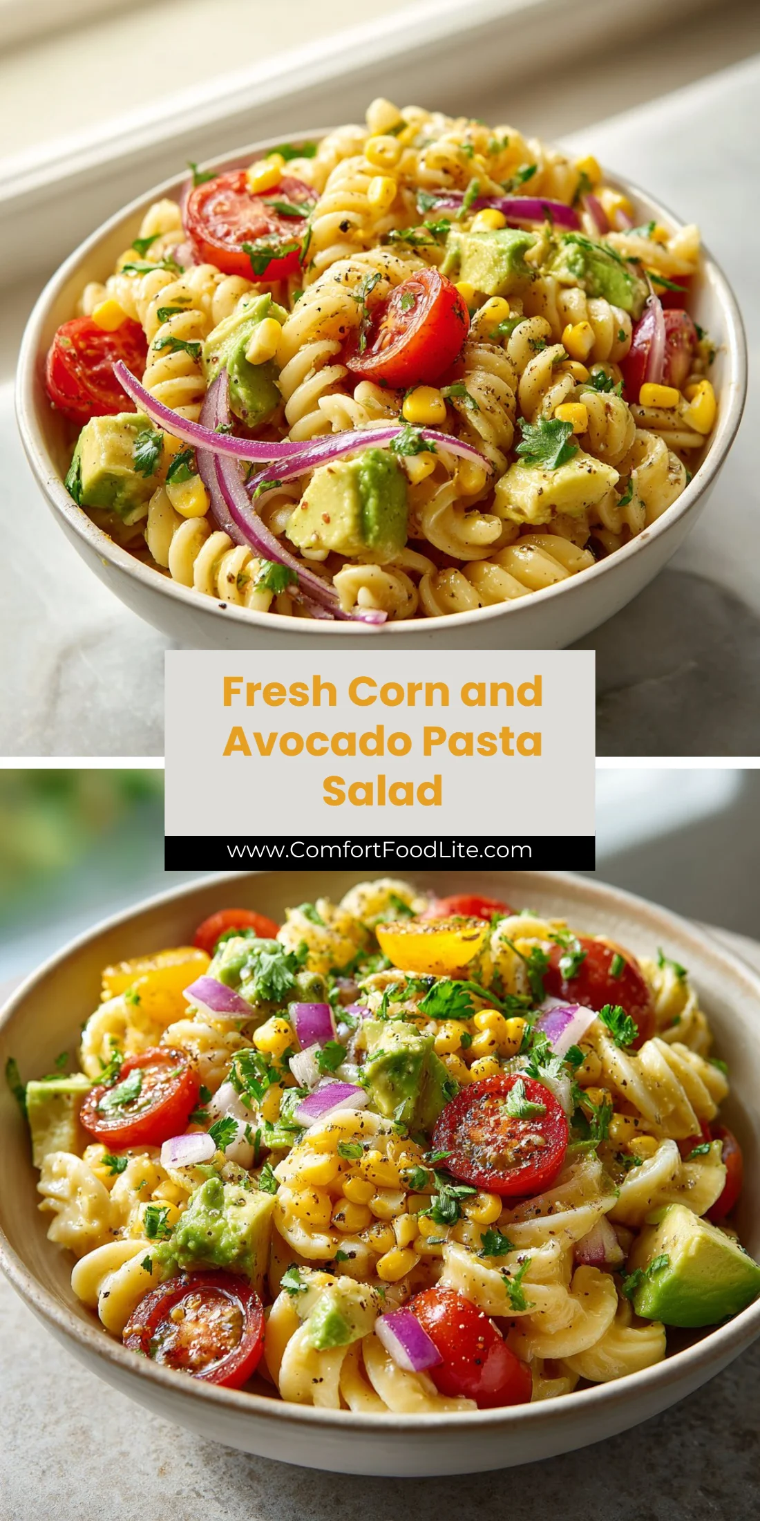 Fresh Corn and Avocado Pasta Salad