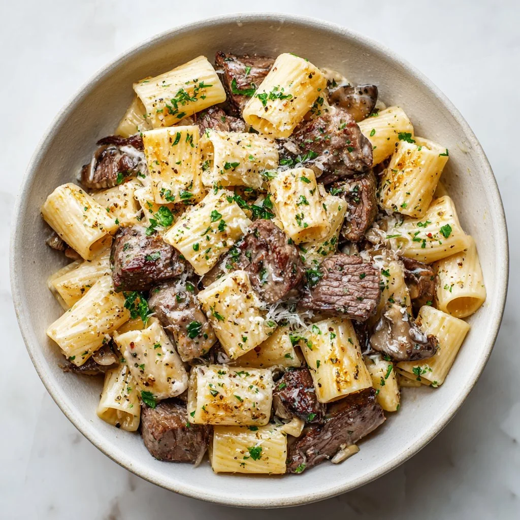 Garlic Butter Steak Rigatoni (Easy & Creamy Family Favorite)