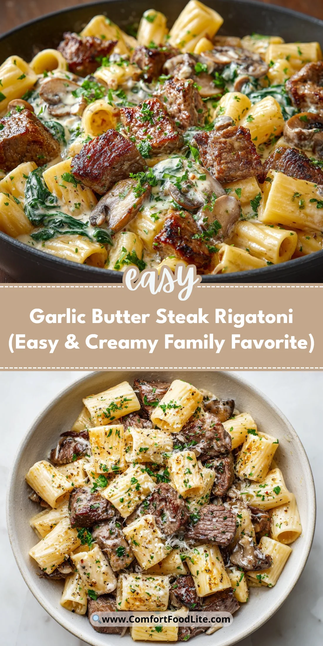 Garlic Butter Steak Rigatoni (Easy & Creamy Family Favorite)