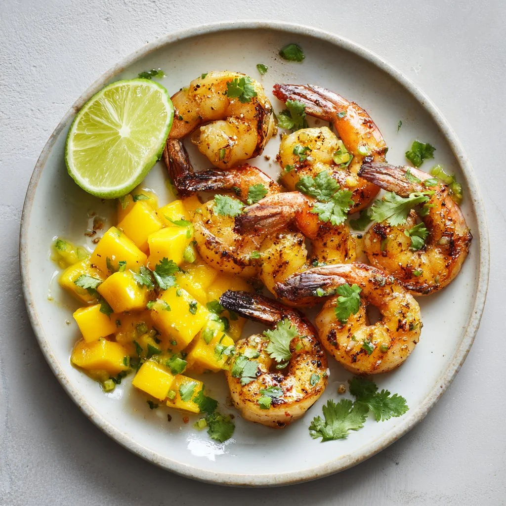 Grilled Shrimp with Mango Lime Sauce