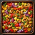 Hawaiian Chicken Sheet Pan with vibrant vegetables and juicy chicken pieces