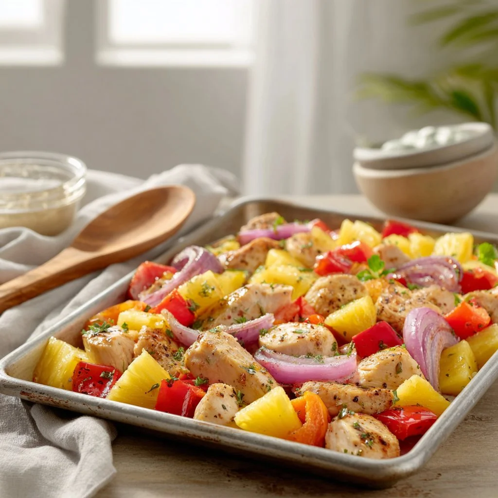 Hawaiian Chicken Sheet Pan