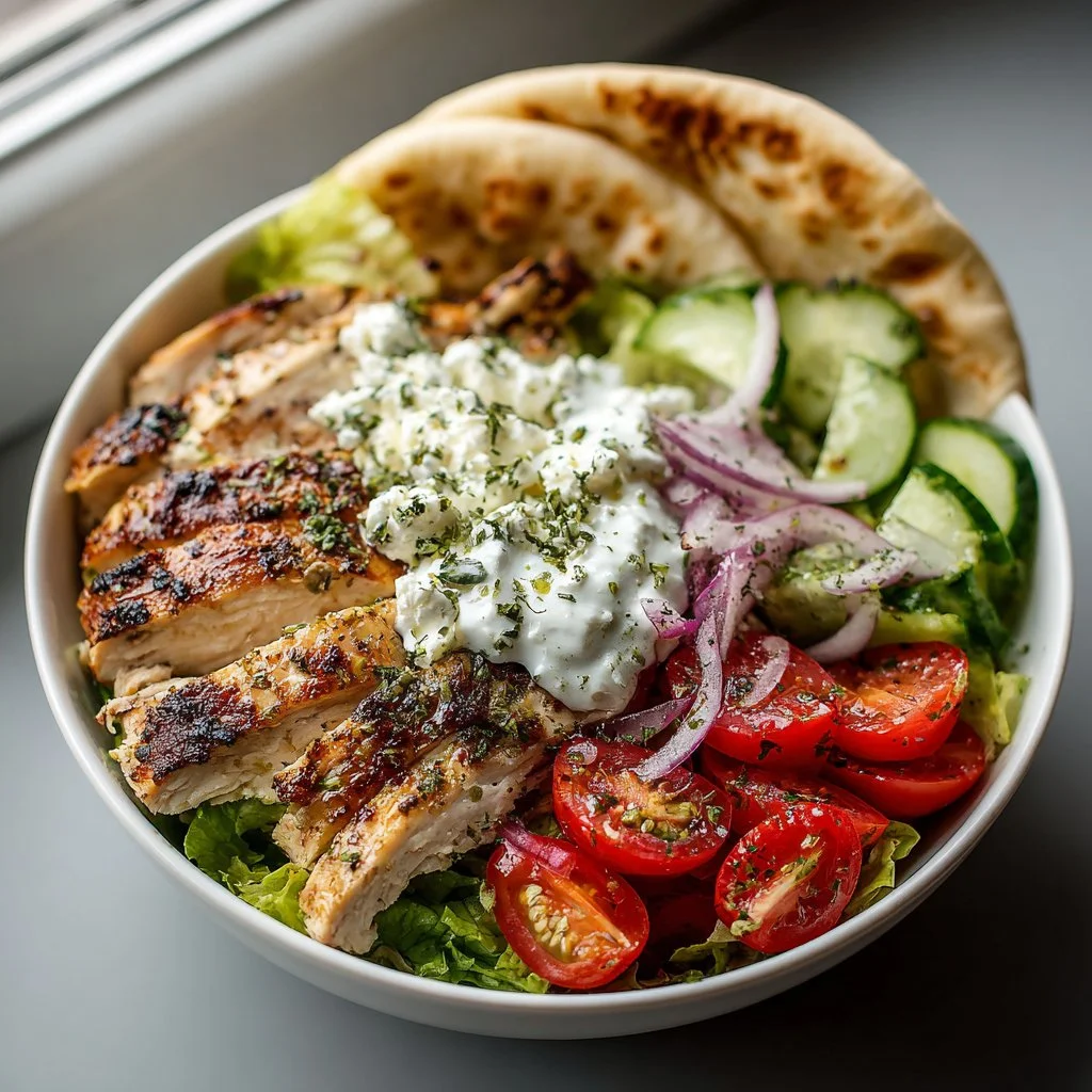 Healthy Greek Chicken Gyro Bowls