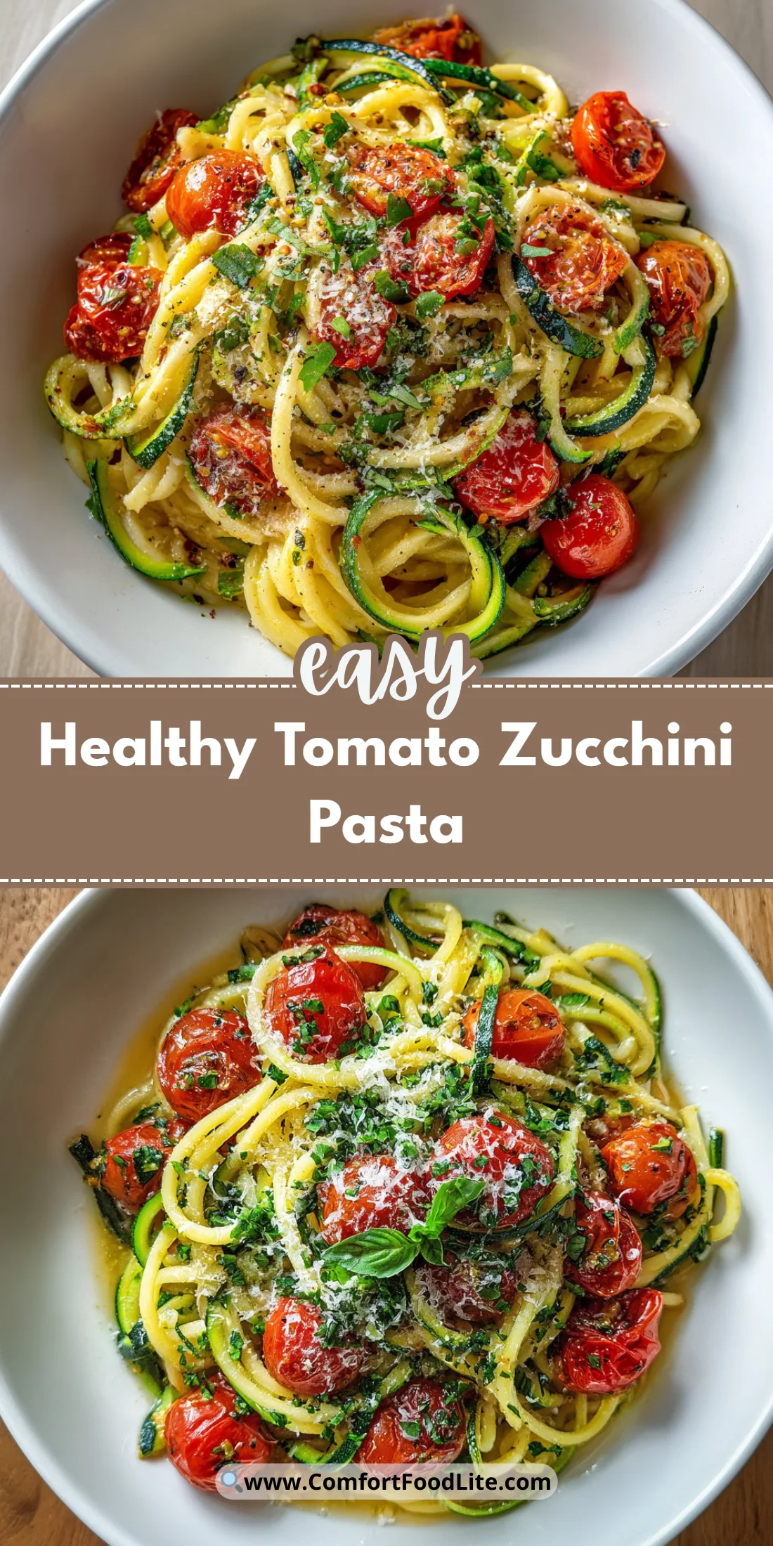 Healthy Tomato Zucchini Pasta