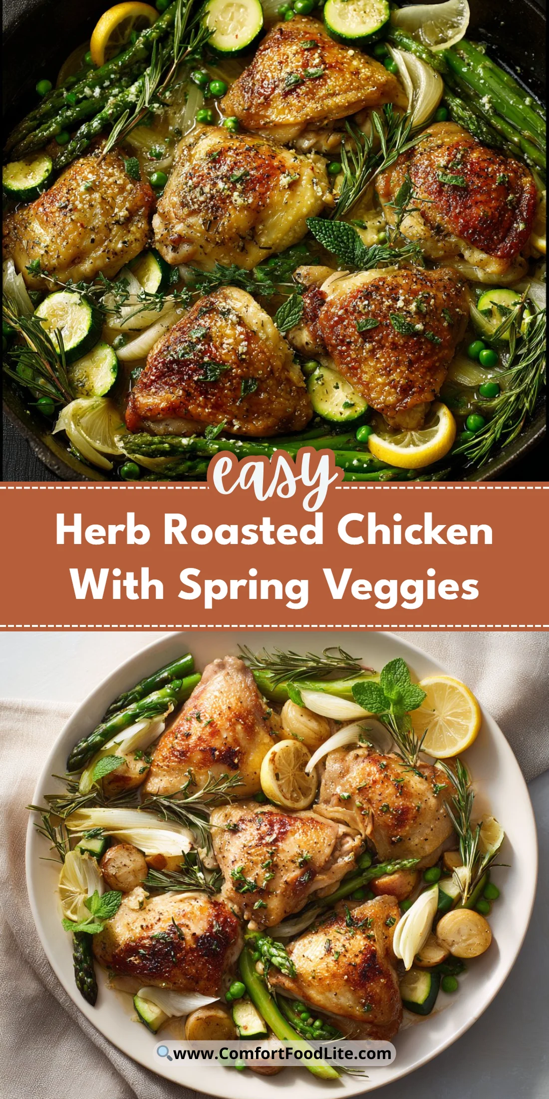Herb Roasted Chicken With Spring Veggies
