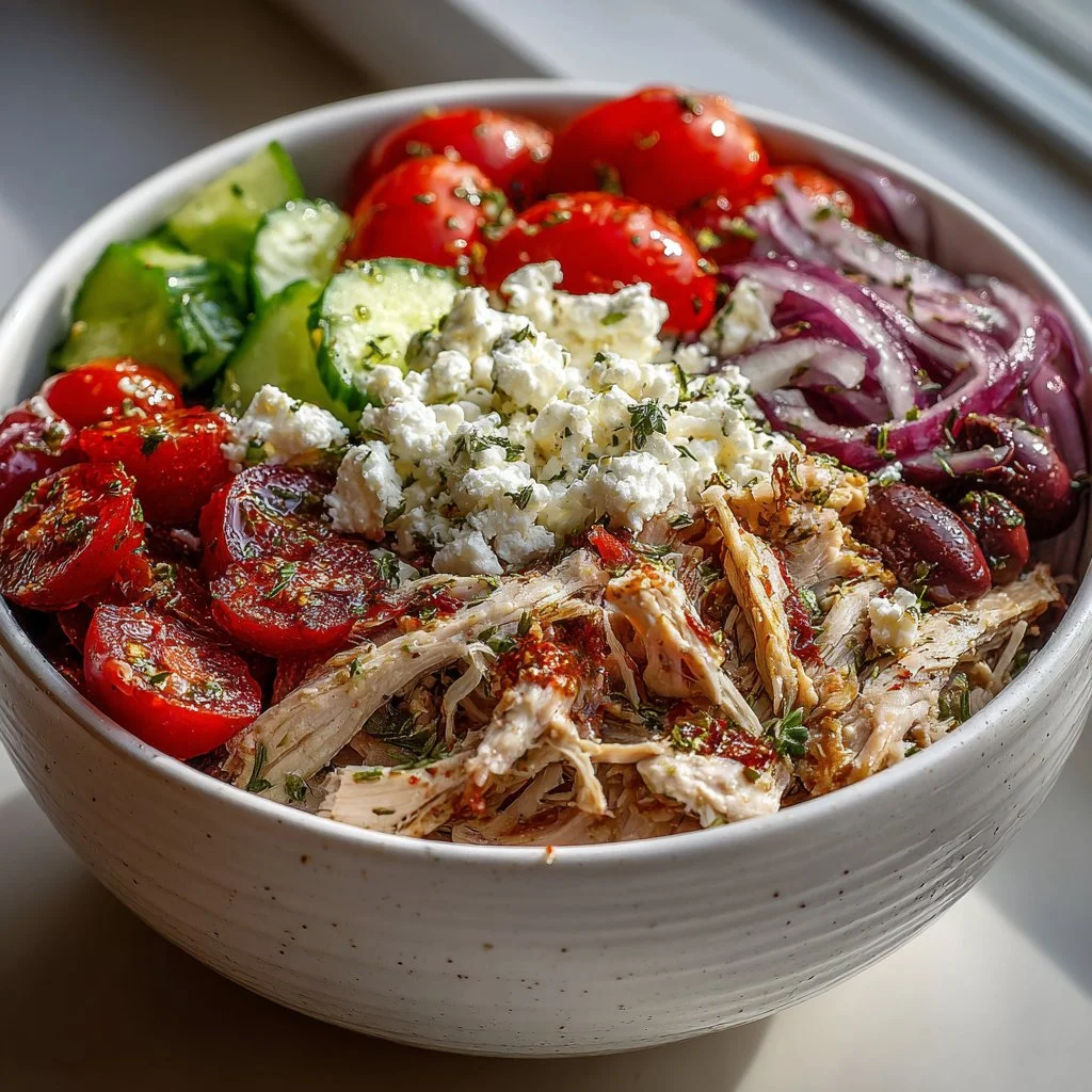 High Protein Mediterranean Chicken Salad