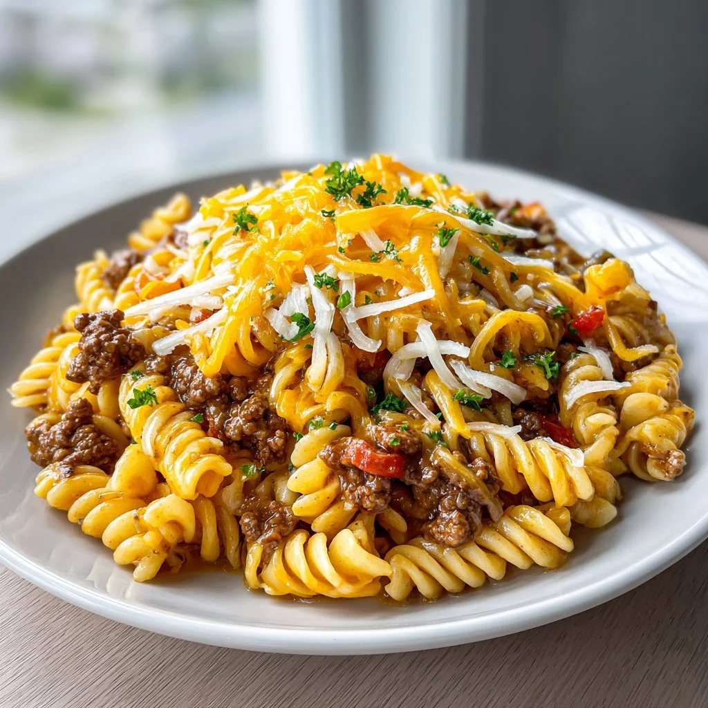 Homemade One-Pot Cheeseburger Pasta