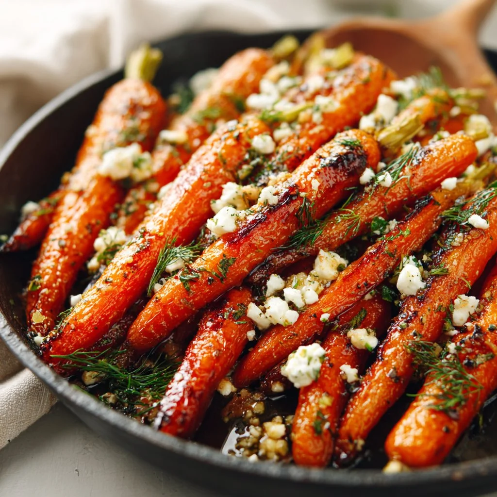 Honey Garlic Roasted Carrots
