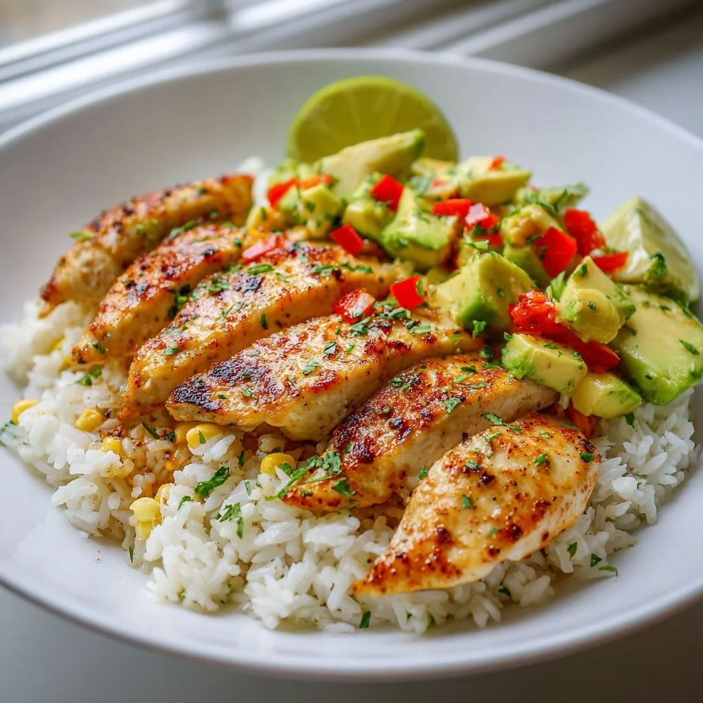 Honey Lime Chicken Avocado Rice Recipe