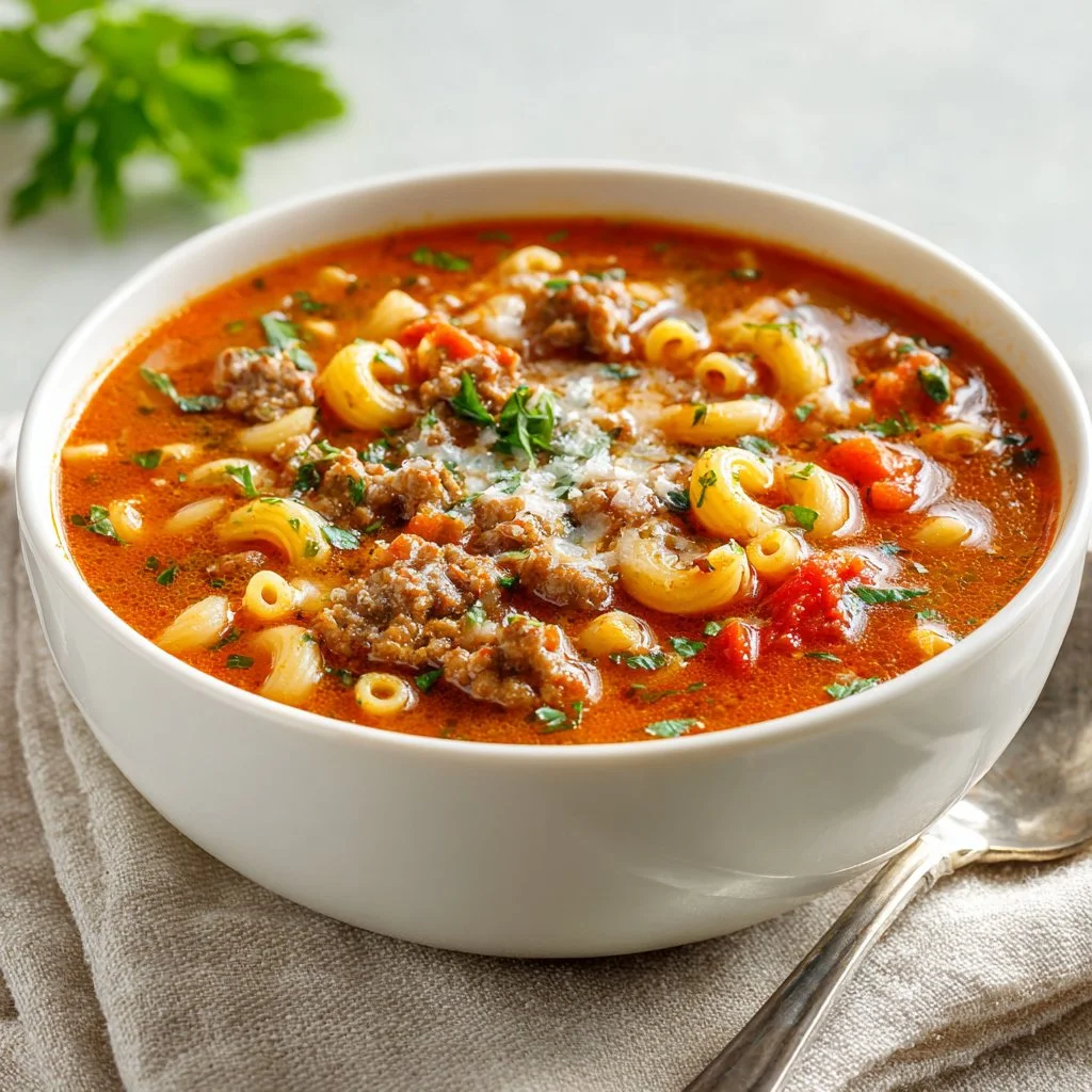 Italian Sausage Soup with Tomato Pasta
