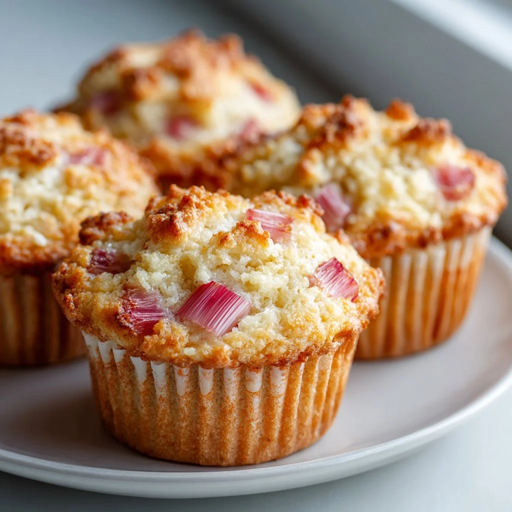 Keto Rhubarb Muffins