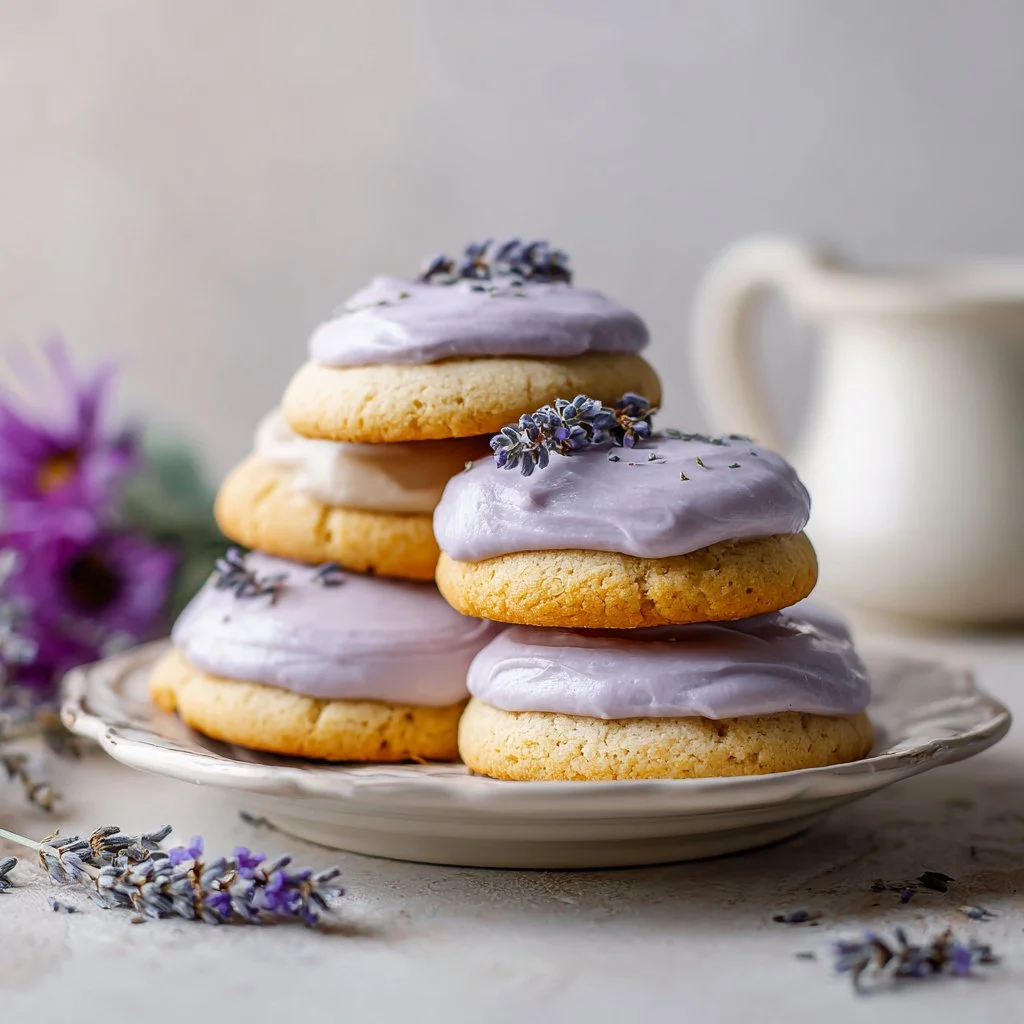 London Fog Cookies with Lavender Frosting