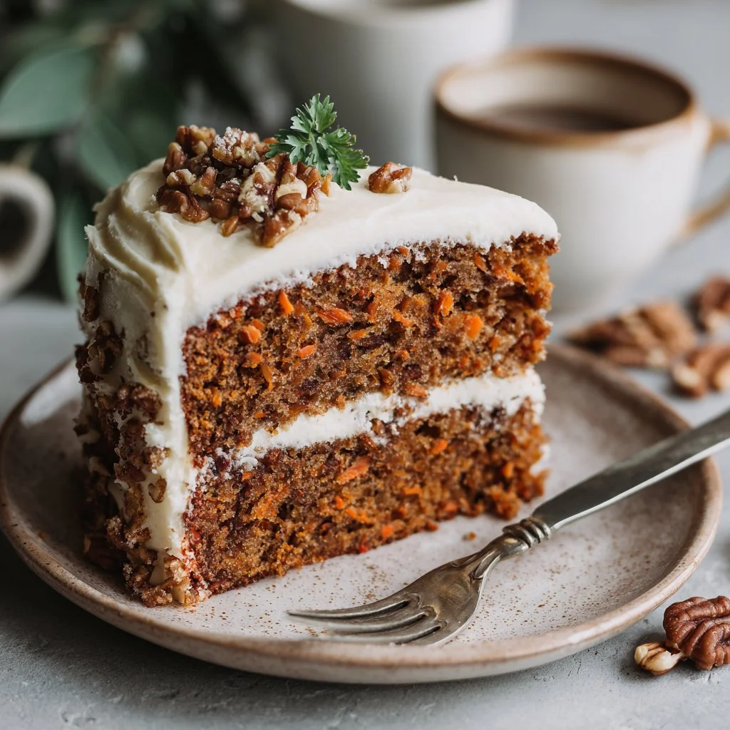 Moist Homemade Carrot Cake with Easy Cream Cheese Frosting