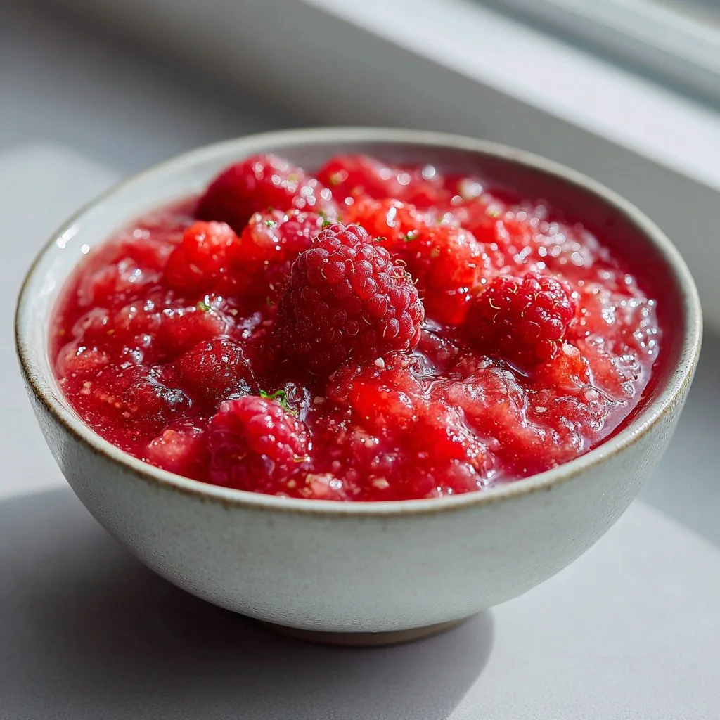Natural Rhubarb Raspberry Compote