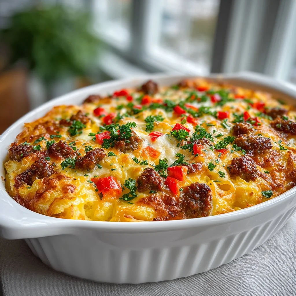Overnight Amish Breakfast Casserole