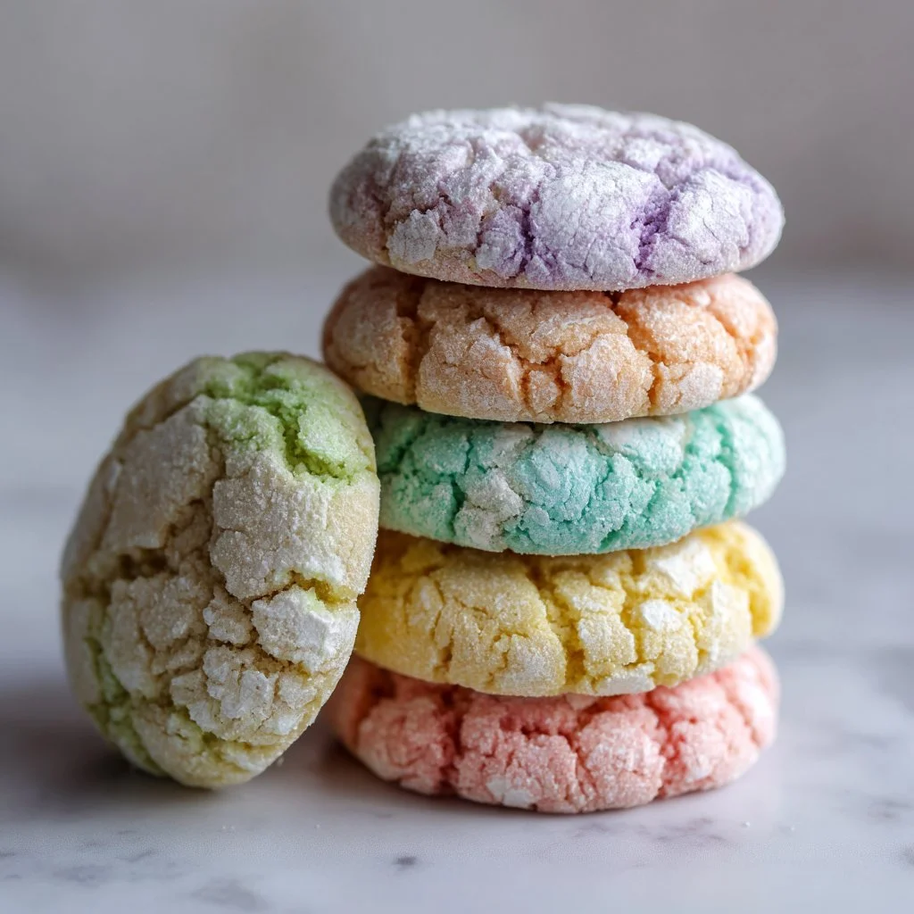 Pastel Crinkle Cookies
