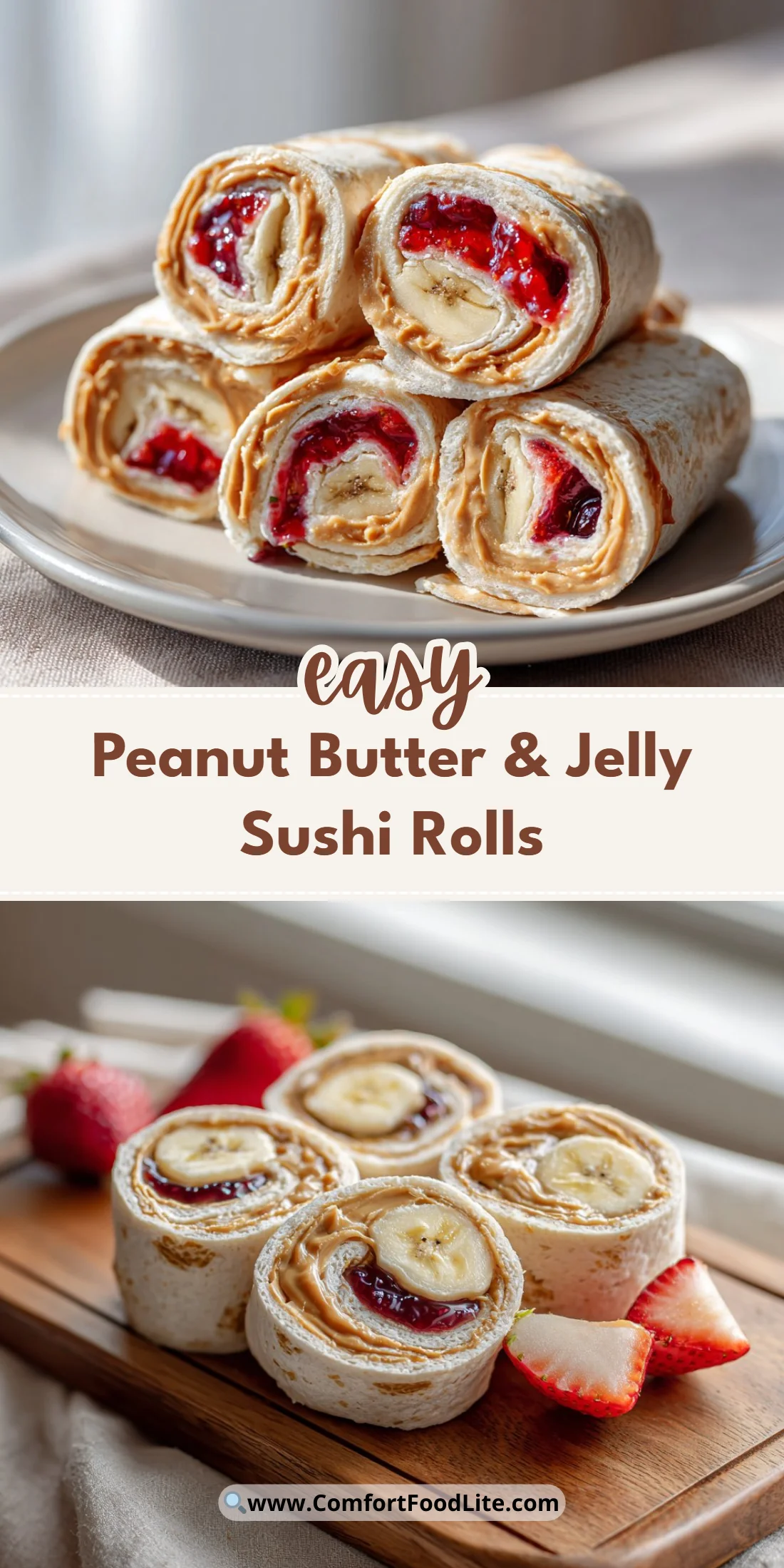 Peanut Butter & Jelly Sushi Rolls