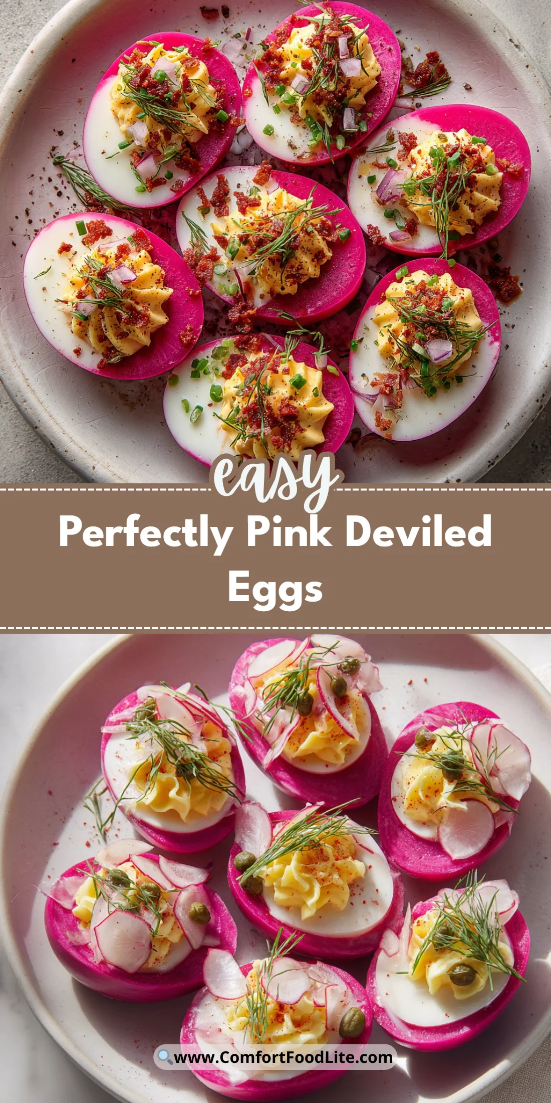 Perfectly Pink Deviled Eggs
