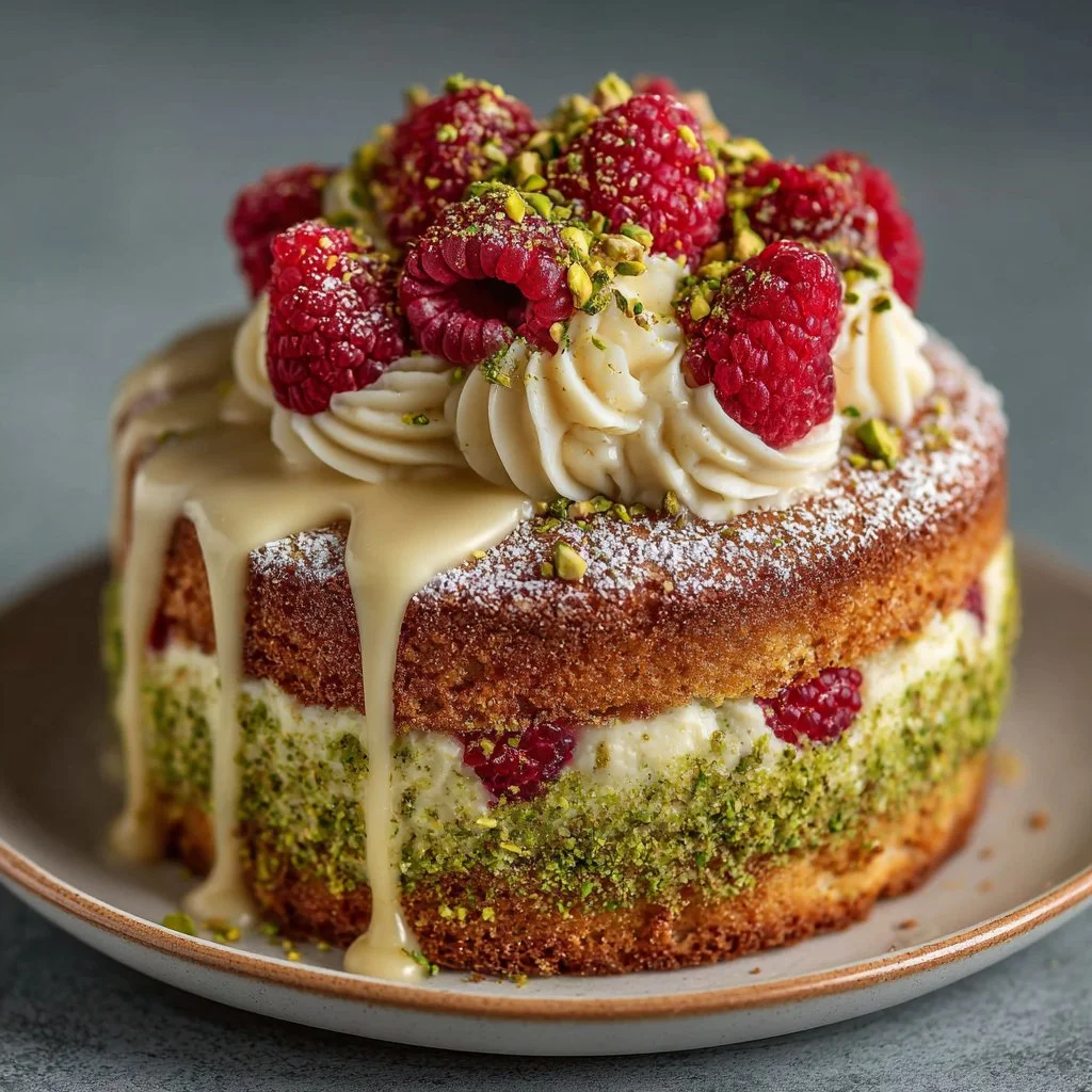 Pistachio Raspberry Cake: A Celebration of Flavor and Color