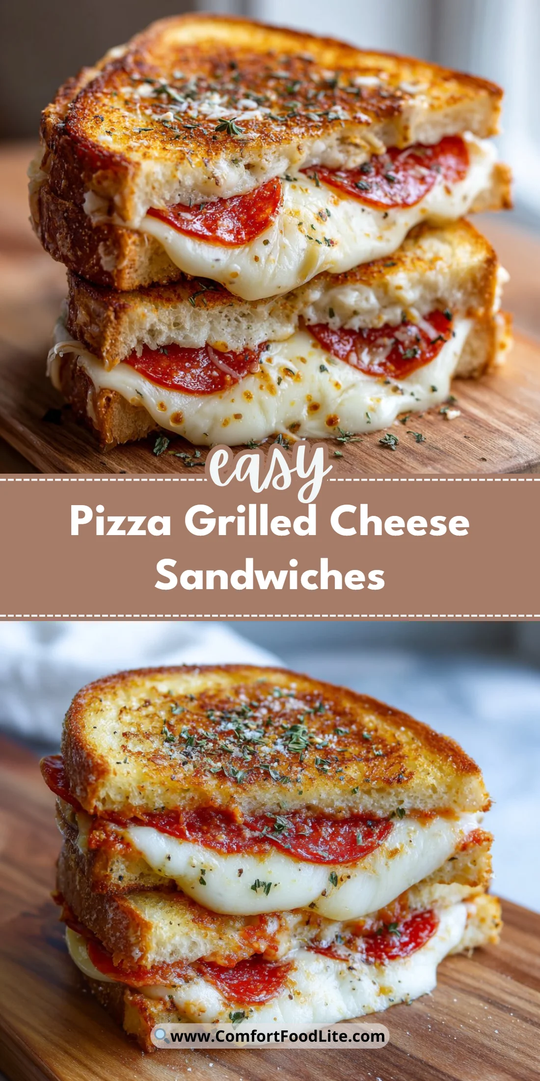 Pizza Grilled Cheese Sandwiches