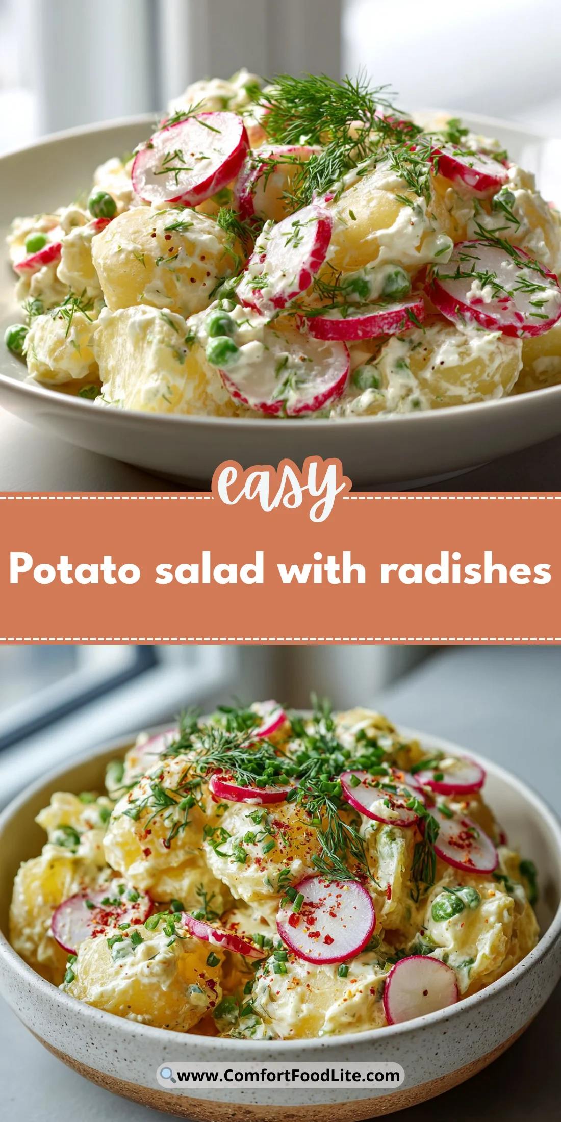 Potato salad with radishes