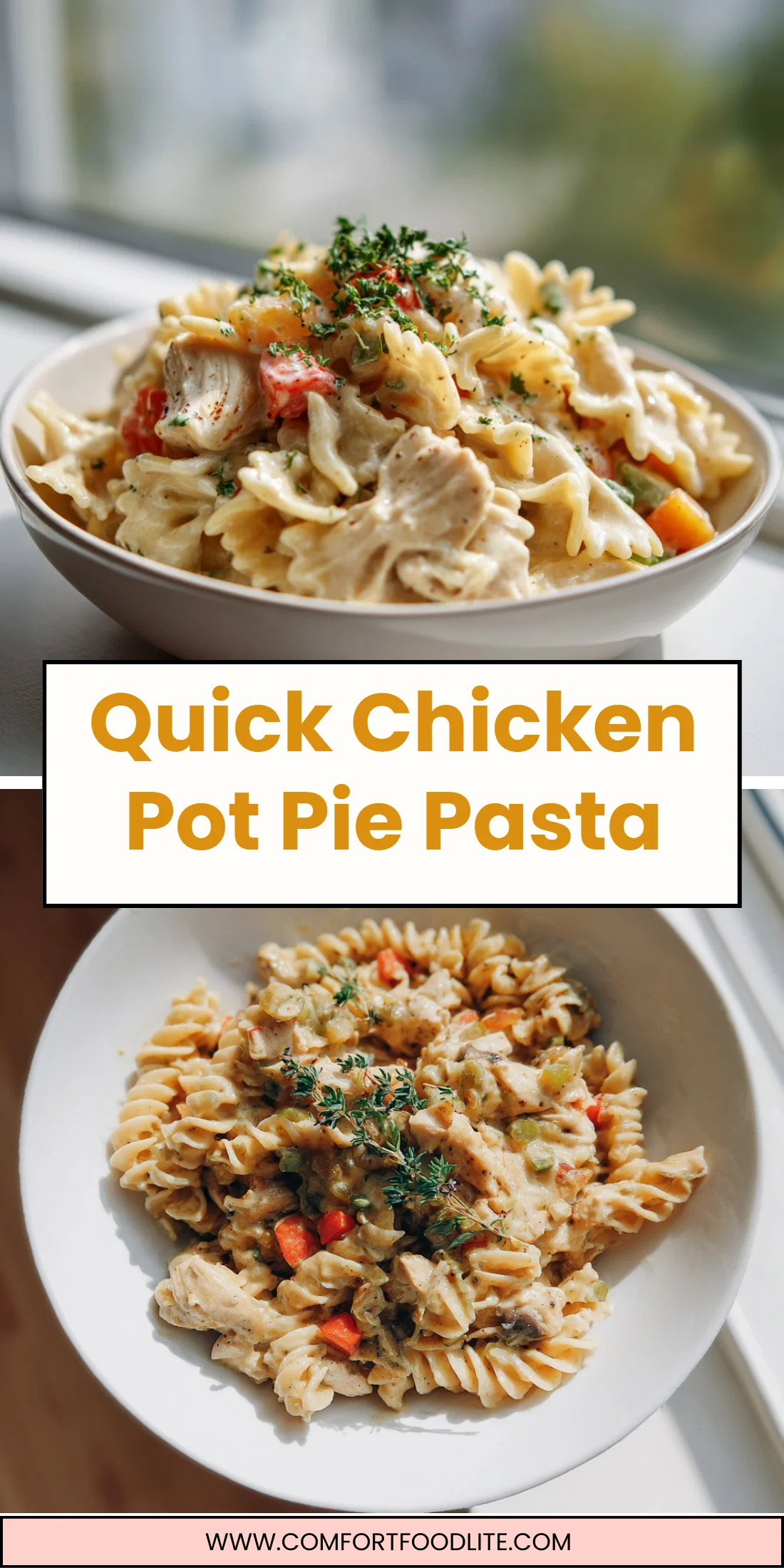 Quick Chicken Pot Pie Pasta