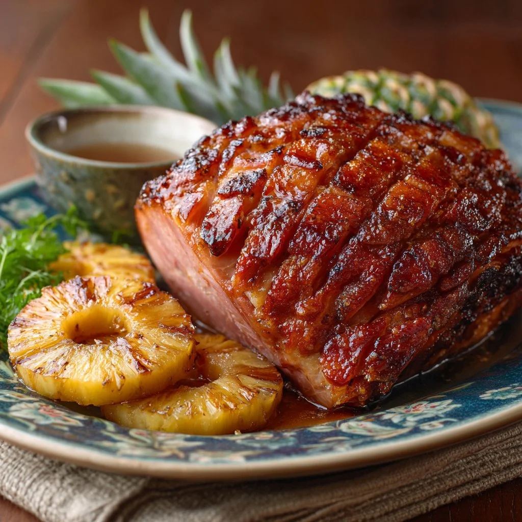 Quick Easter pineapple honey glazed ham recipe for holiday celebrations