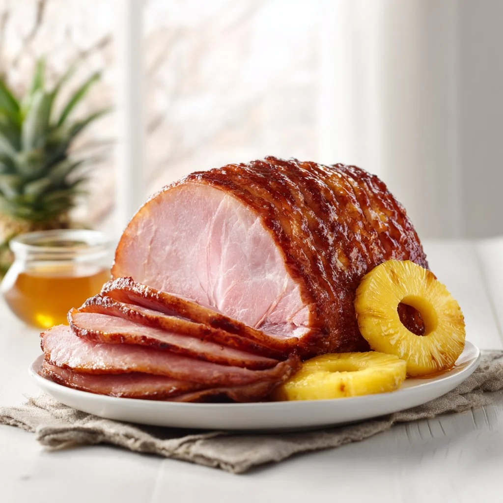 Quick Easter Pineapple Honey Glazed Ham