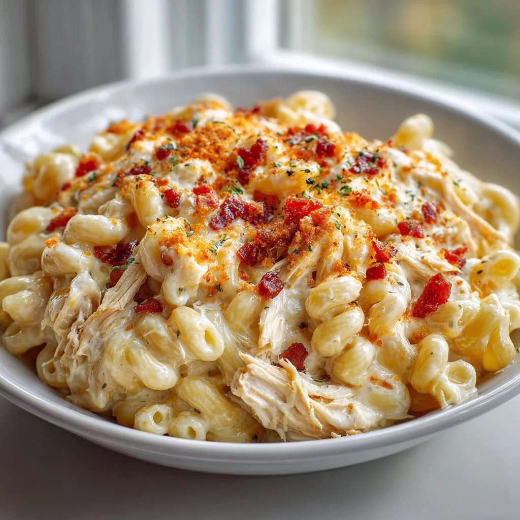 Rich Crack Chicken Mac and Cheese