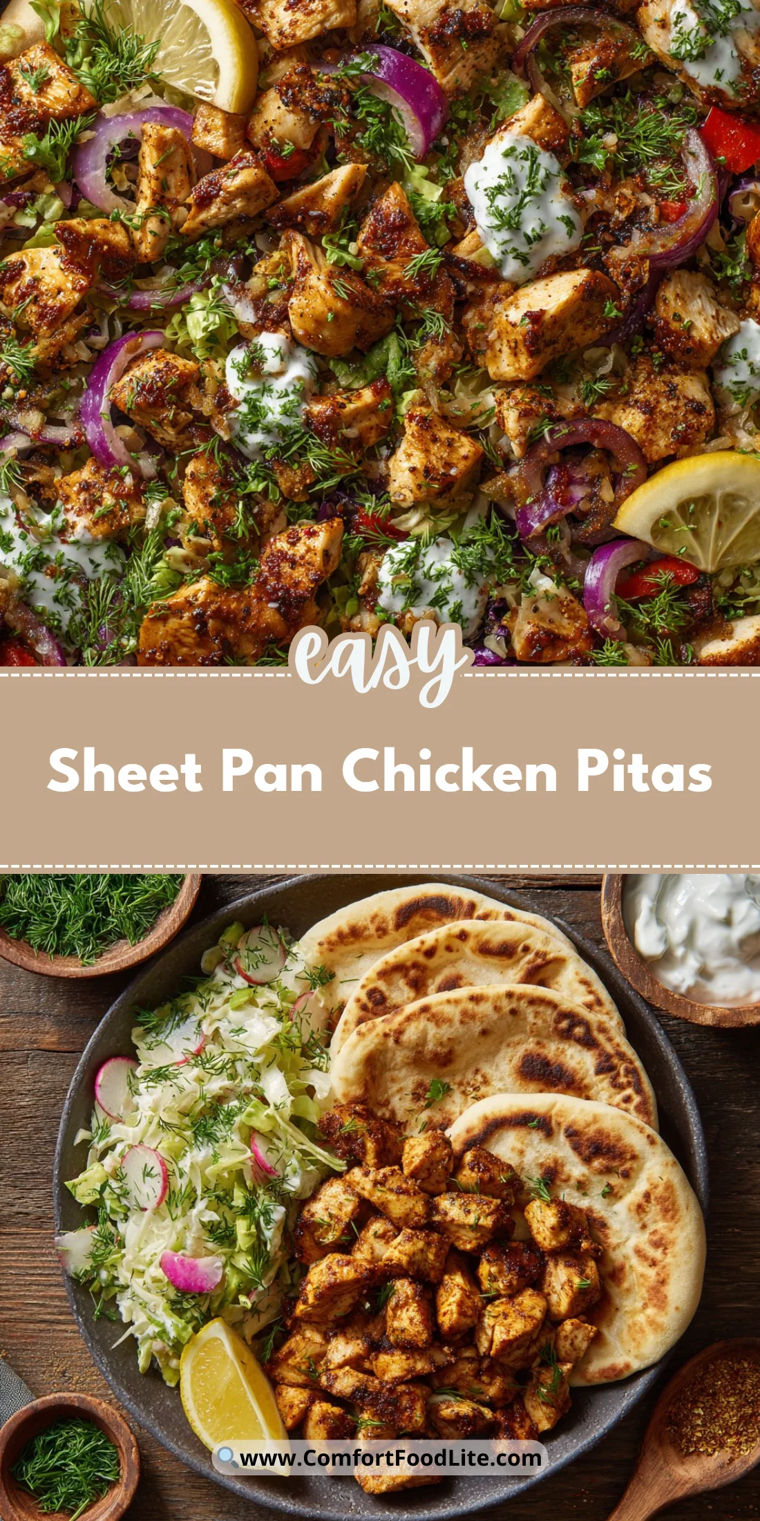 Sheet Pan Chicken Pitas