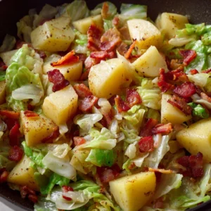 Delicious Southern-Style Cabbage and Potatoes dish served in a bowl