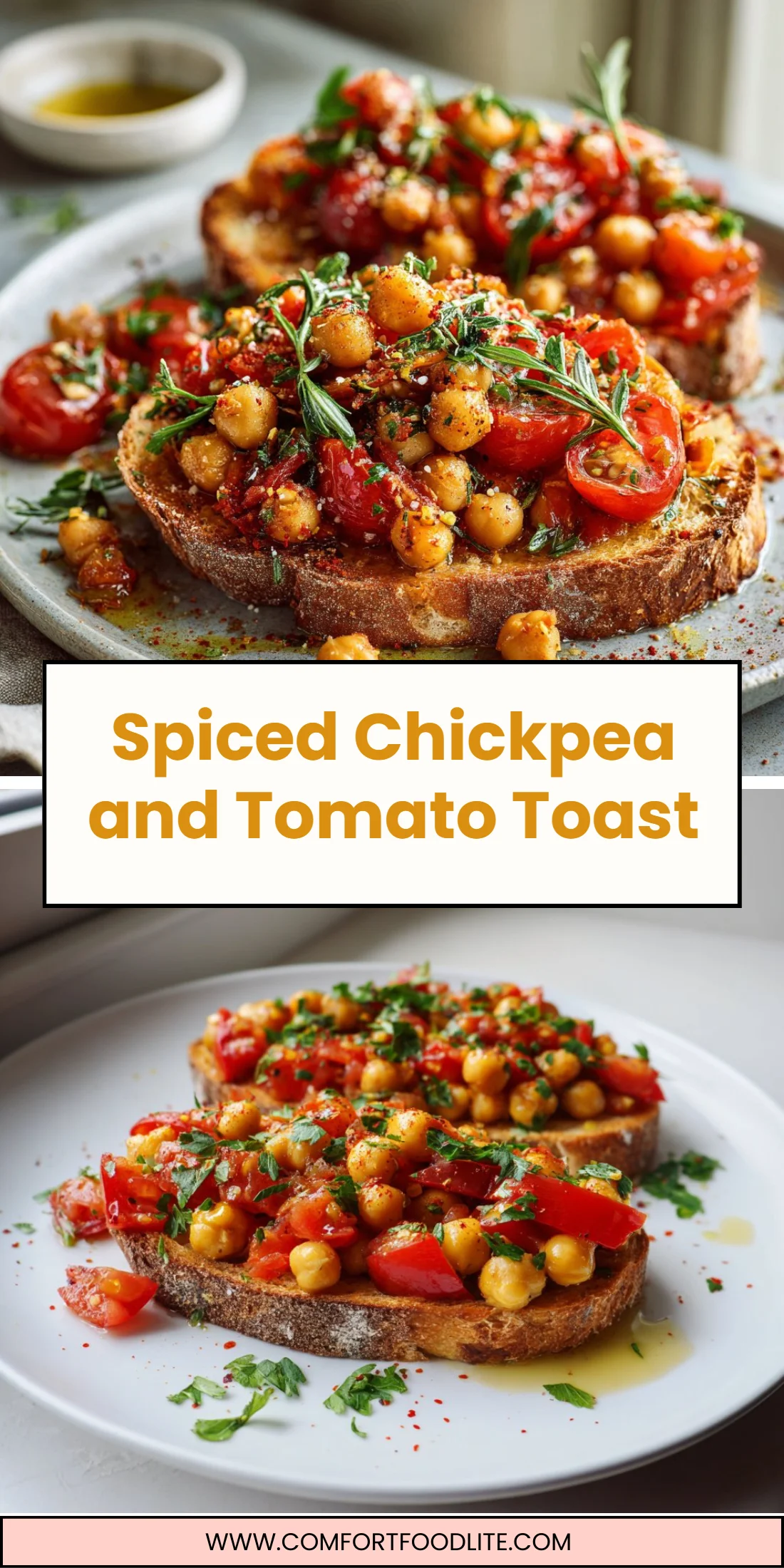 Spiced Chickpea and Tomato Toast