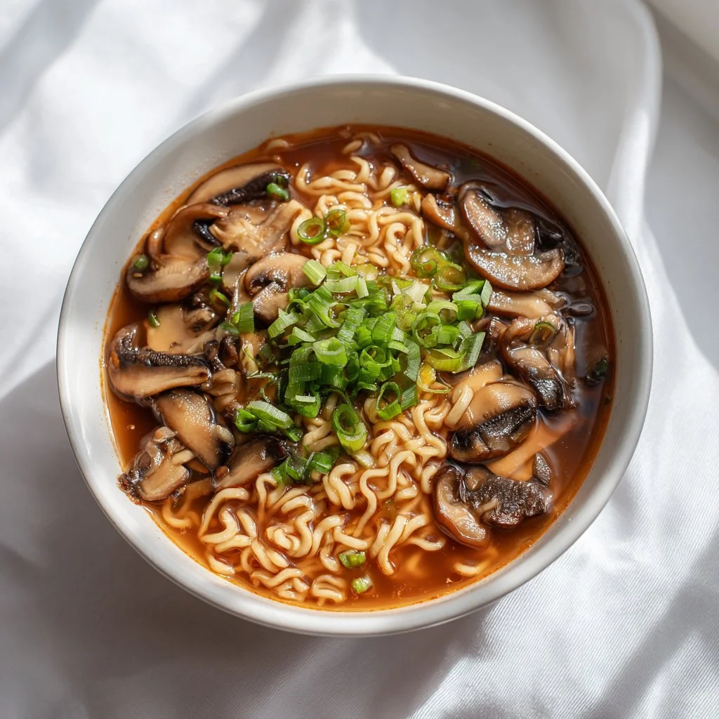 Spicy Mushroom Ramen Noodles