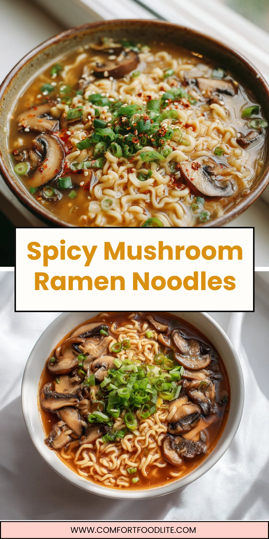 Spicy Mushroom Ramen Noodles