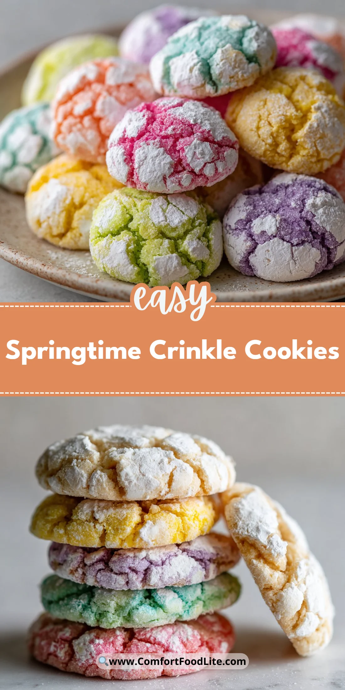 Springtime Crinkle Cookies