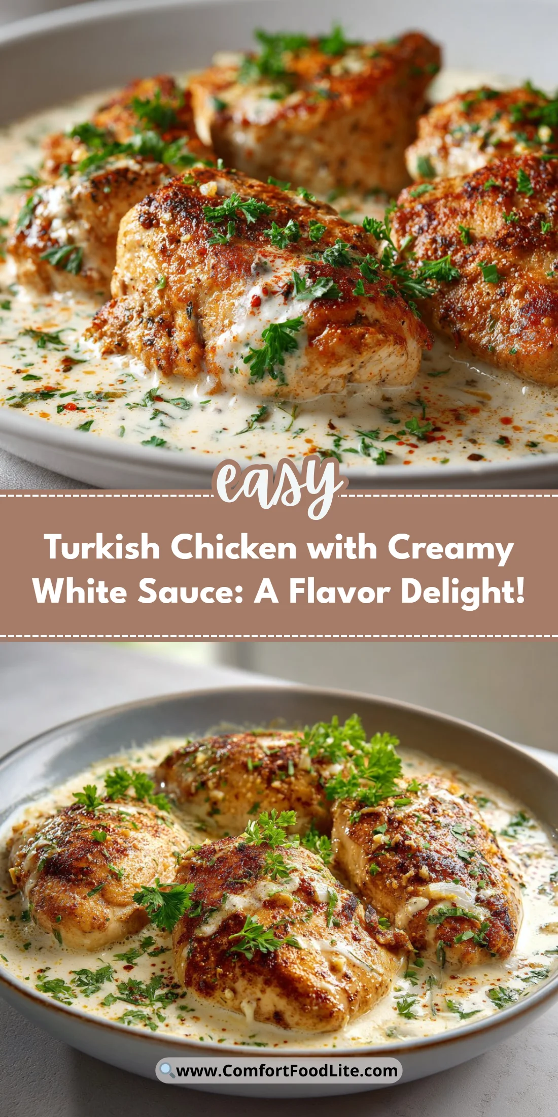 Turkish Chicken with Creamy White Sauce: A Flavor Delight!