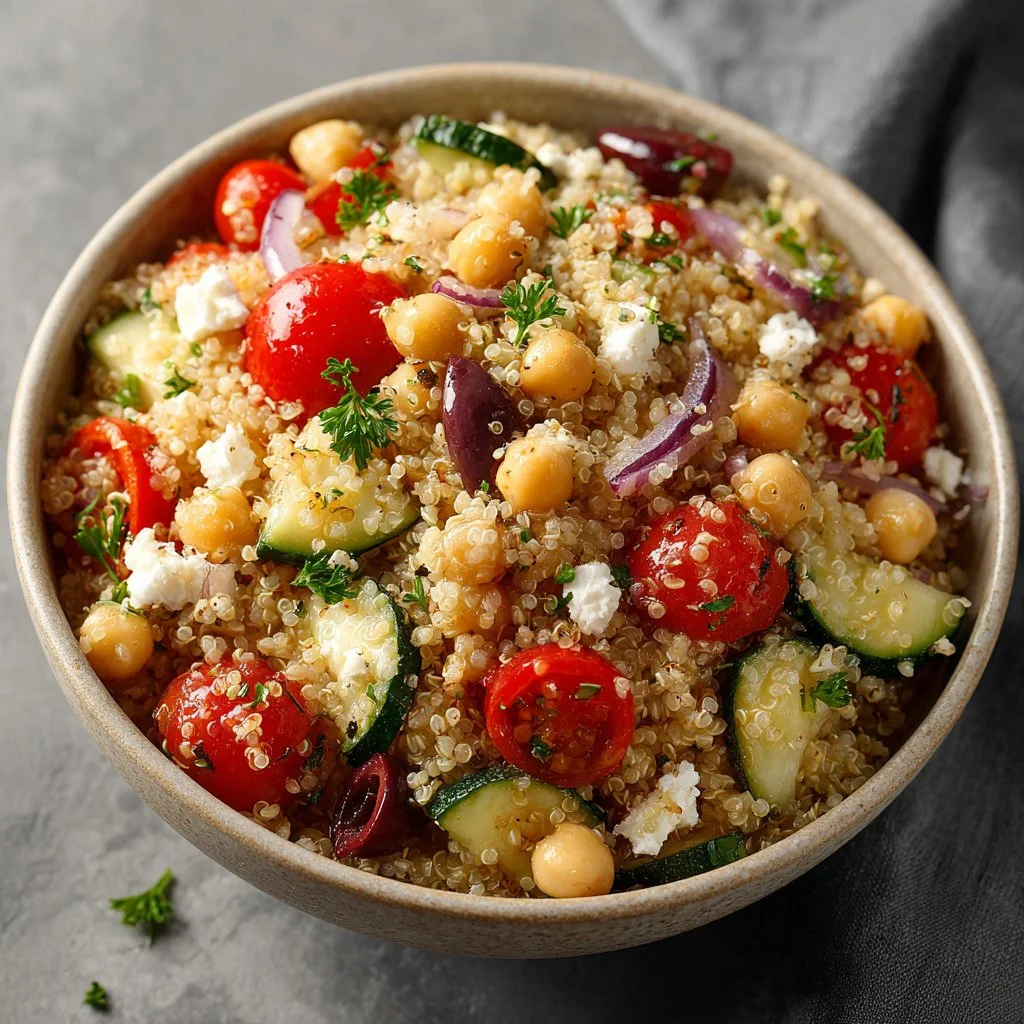Vegetarian Mediterranean Quinoa Salad