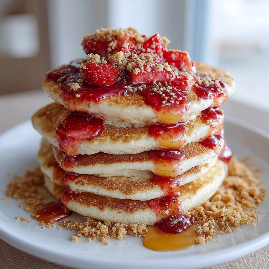 Strawberry Cheesecake Pancakes