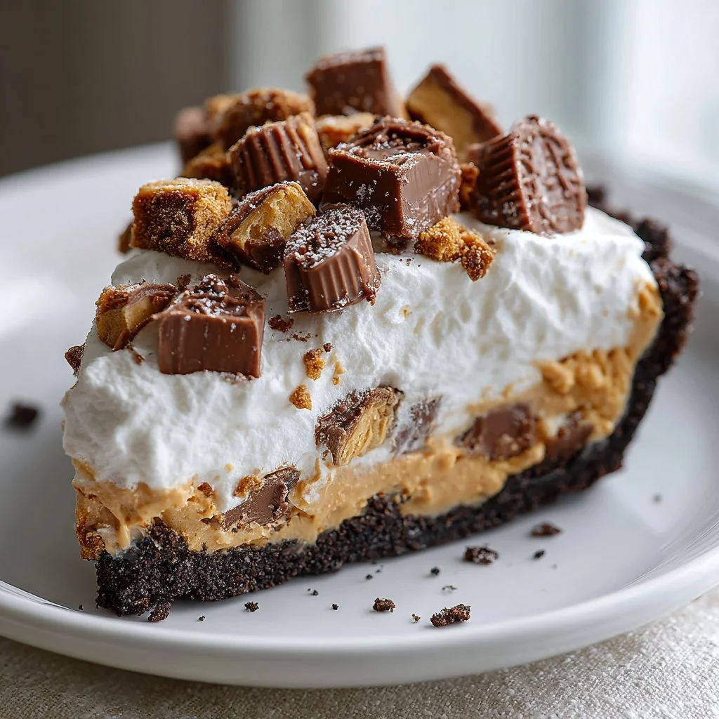 No Bake Peanut Butter Cup Pie