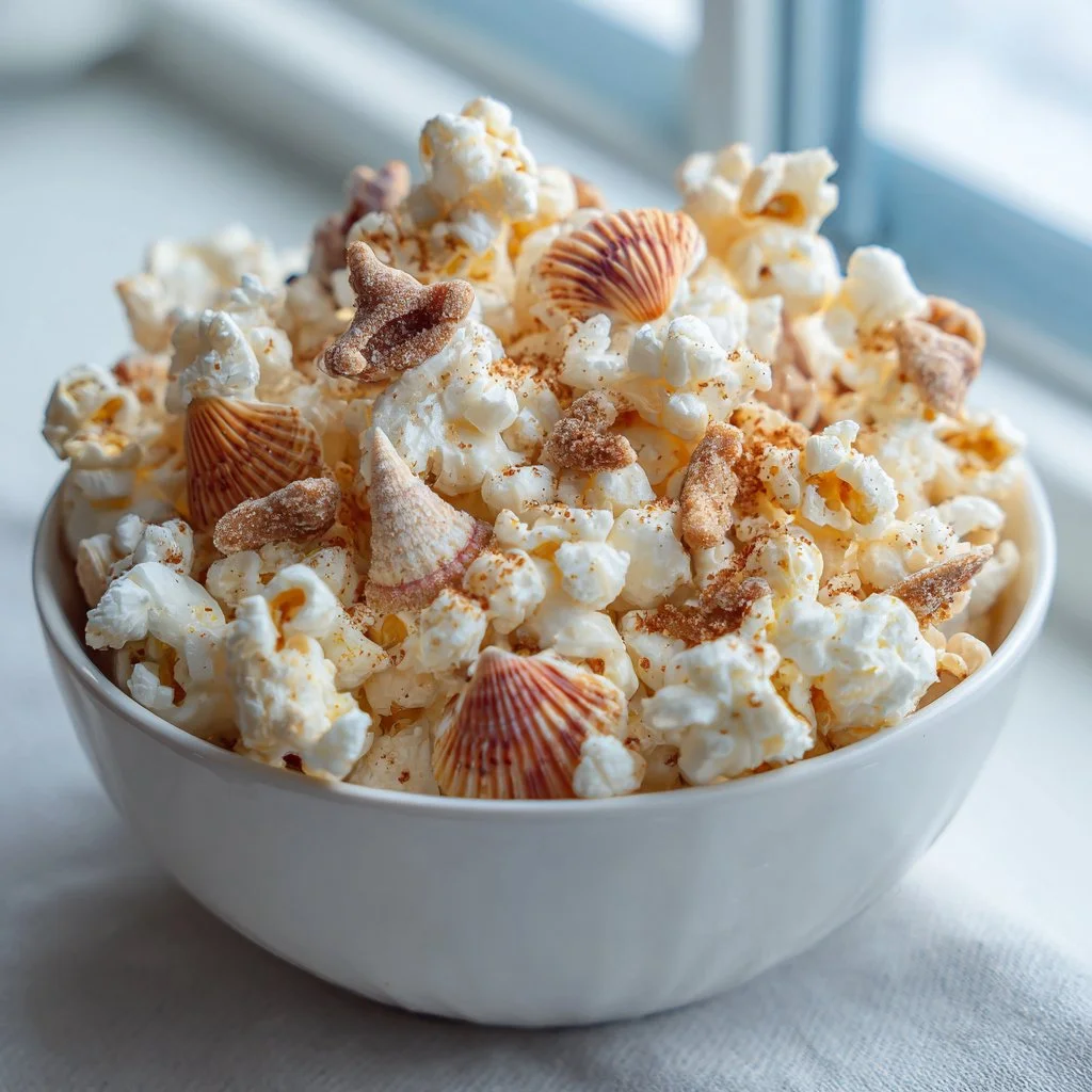Colorful Beach Party Popcorn served in vibrant beach-themed bowls for summer fun.