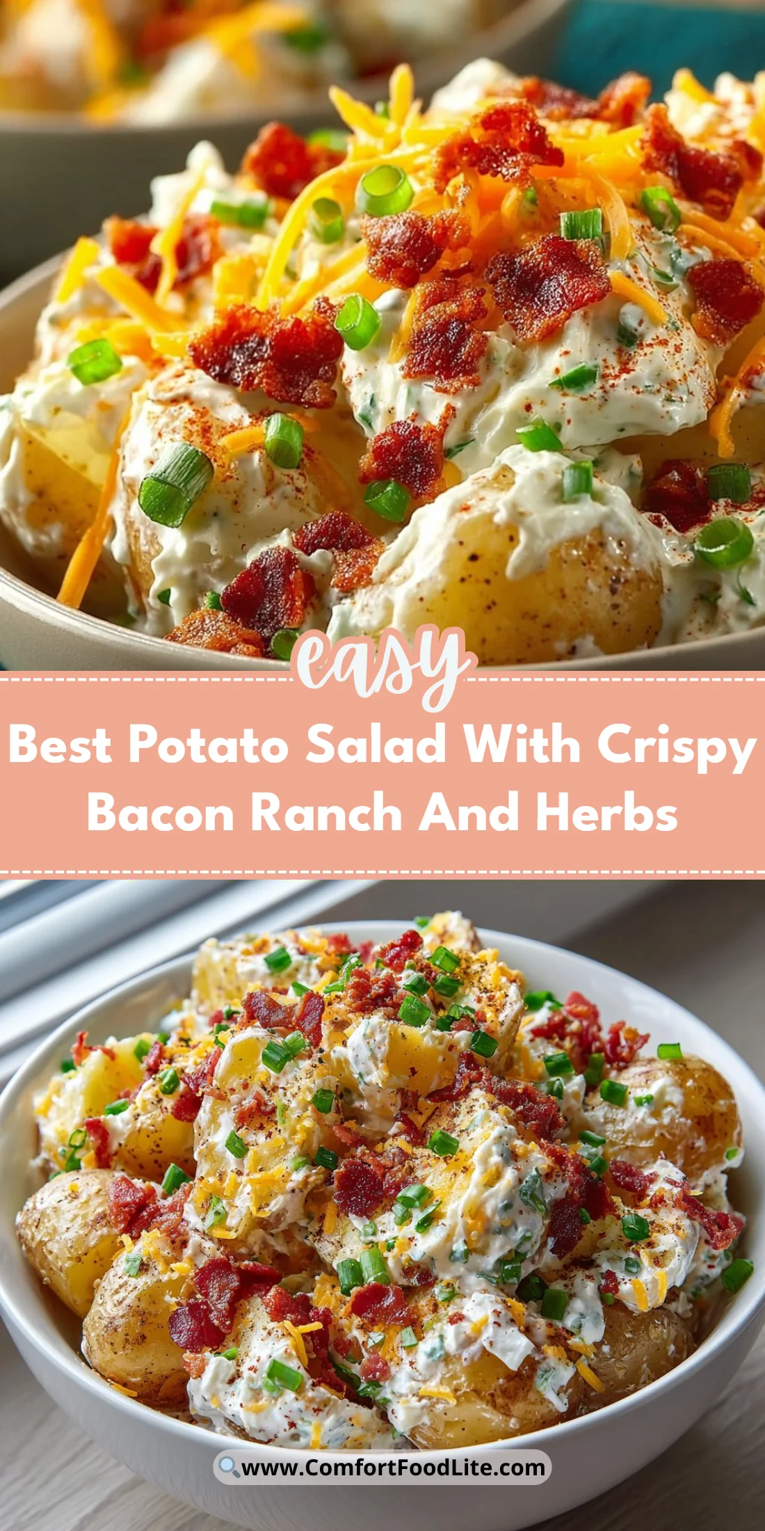 Best Potato Salad With Crispy Bacon Ranch And Herbs
