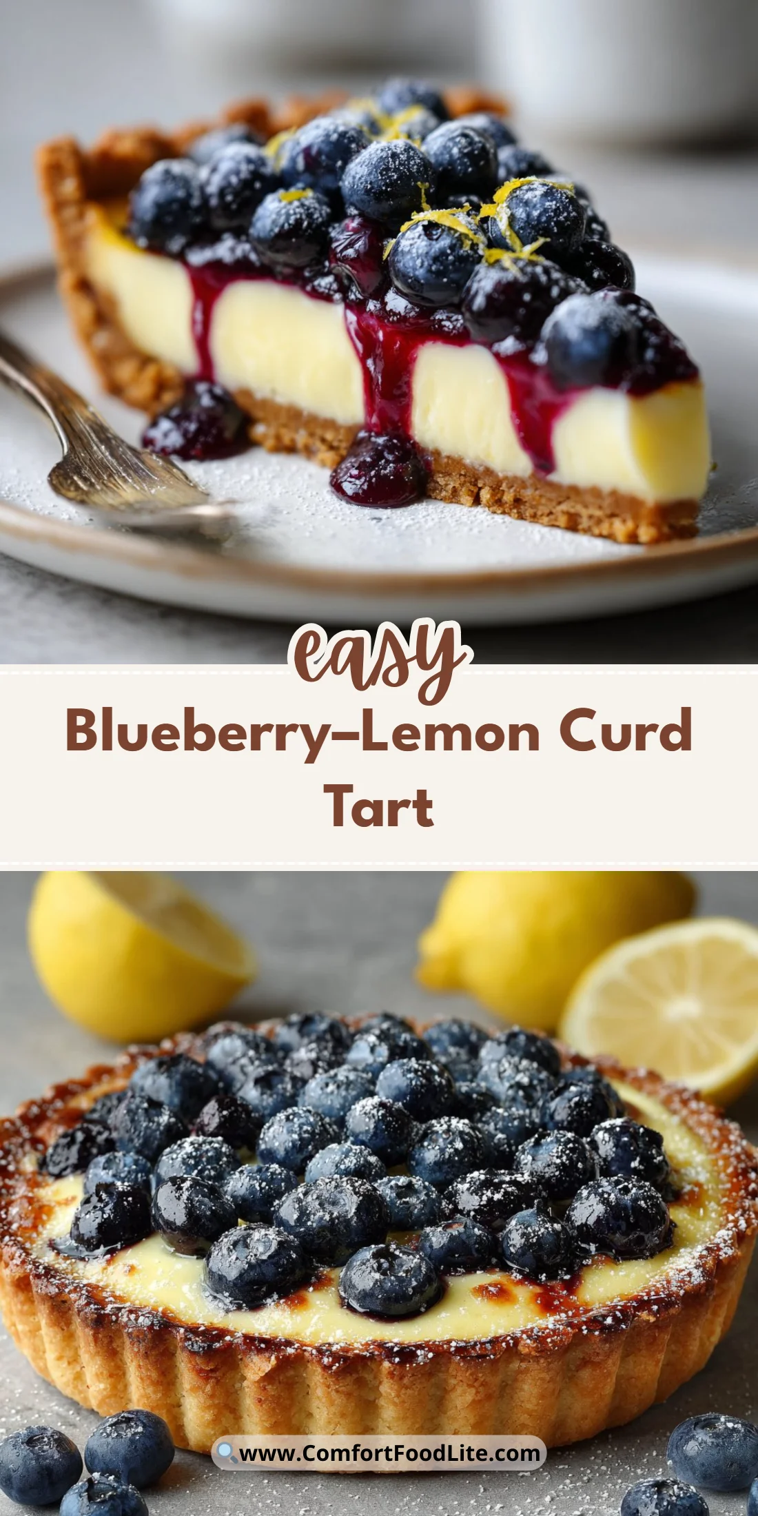 Blueberry–Lemon Curd Tart