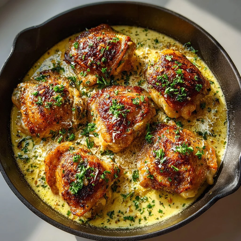 Creamy Garlic Chicken Thighs (Restaurant-Style, 30 Minutes)