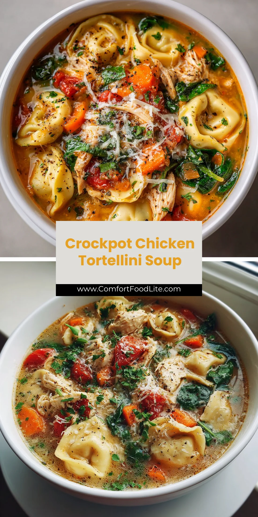Crockpot Chicken Tortellini Soup